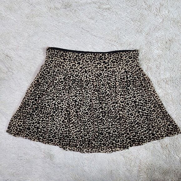 Express Womens Y2k Vintage Mini Skirt Mesh Animal Print Size Small Stretch - Picture 1 of 6